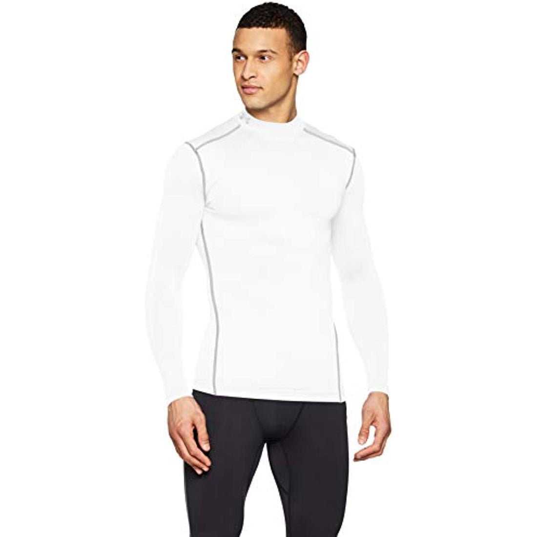 Under Armour Men\'s ColdGear Armour Nation Long-Sleeve Sneakers Compression Mock One – T-Shir